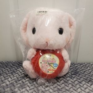 Pote USA Loppy Plush 30cm Clock Bunny Rabbit Pink Toreba Japan